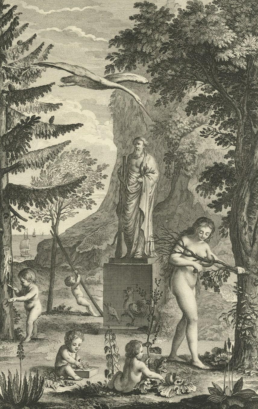 Alegoría de la cirugía Grabado con aguafuerte de B. L. Prevost, 1779 en Excelente estado para la venta en Langweer, NL