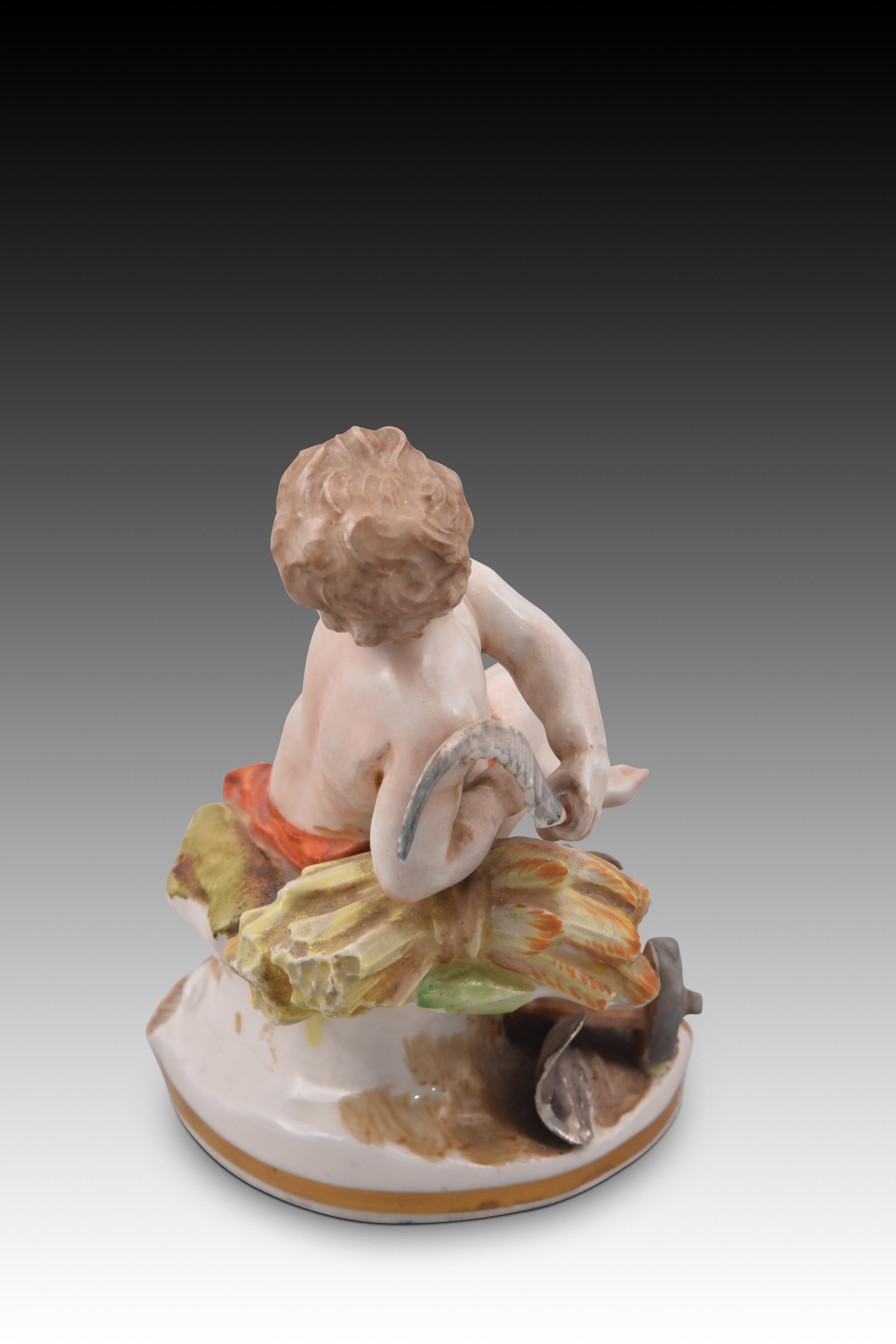 Rococo Allegory of the Earth, Porcelain, Porcelana Hispania, Spain, 20th Century For Sale