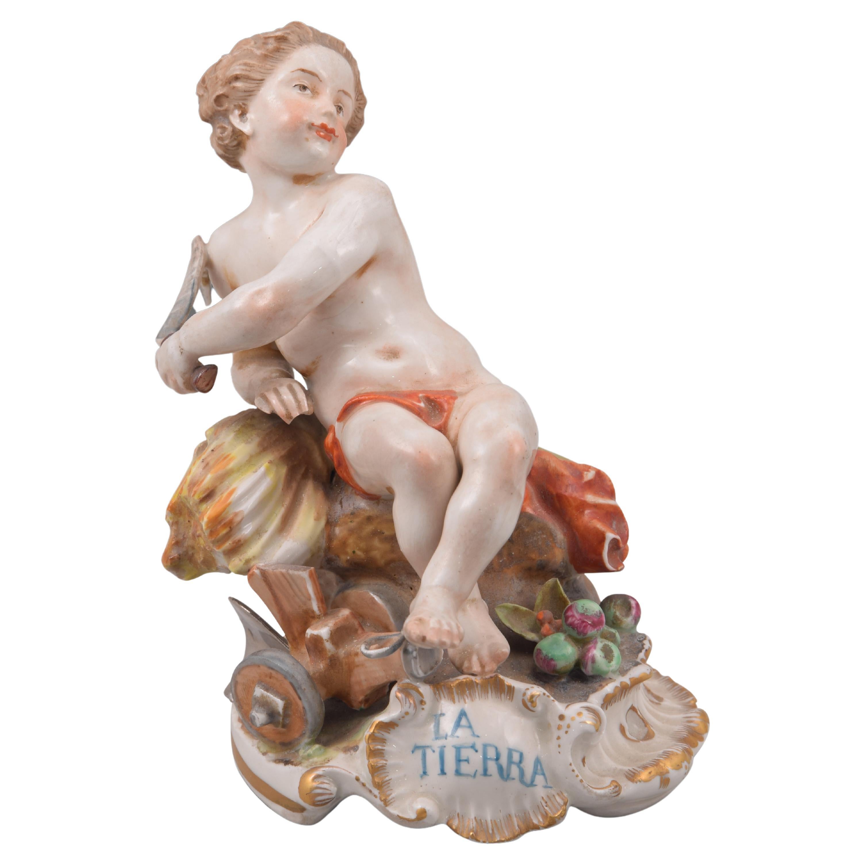 Allegory of the Earth, Porcelain, Porcelana Hispania, Spain, 20th Century For Sale