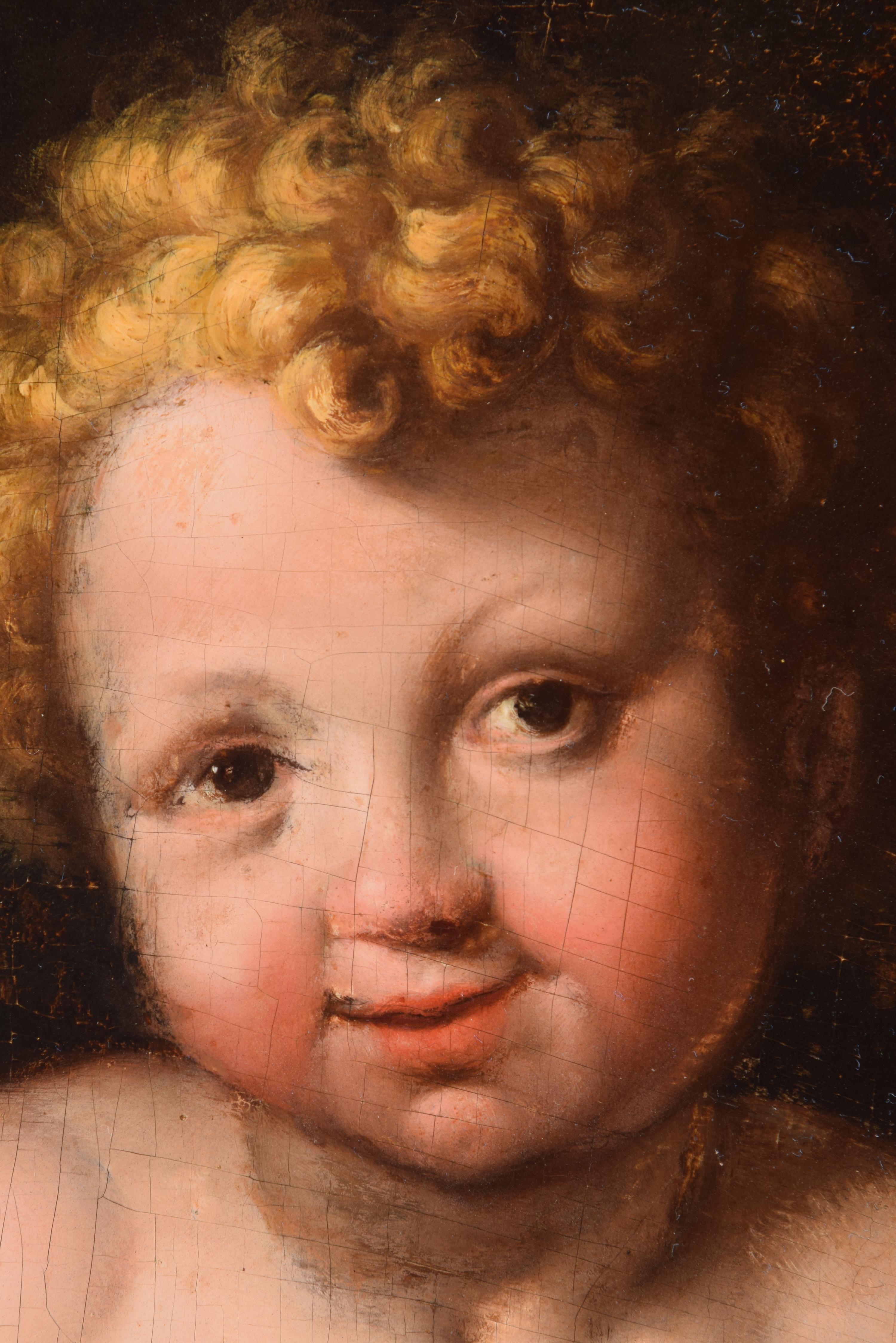 Fino al XVIII secolo Allegoria del tempo. Olio su pannello. Circolo di Jacob de Backer (atti 1571-1585). in vendita