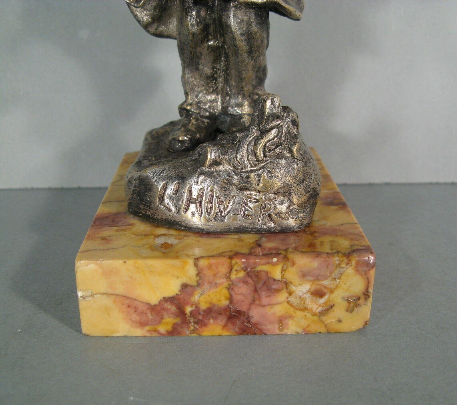 Allegorie der Winterbronze-Skulptur eines Vagabonds von Anonymous – 1Y218 (Empire)