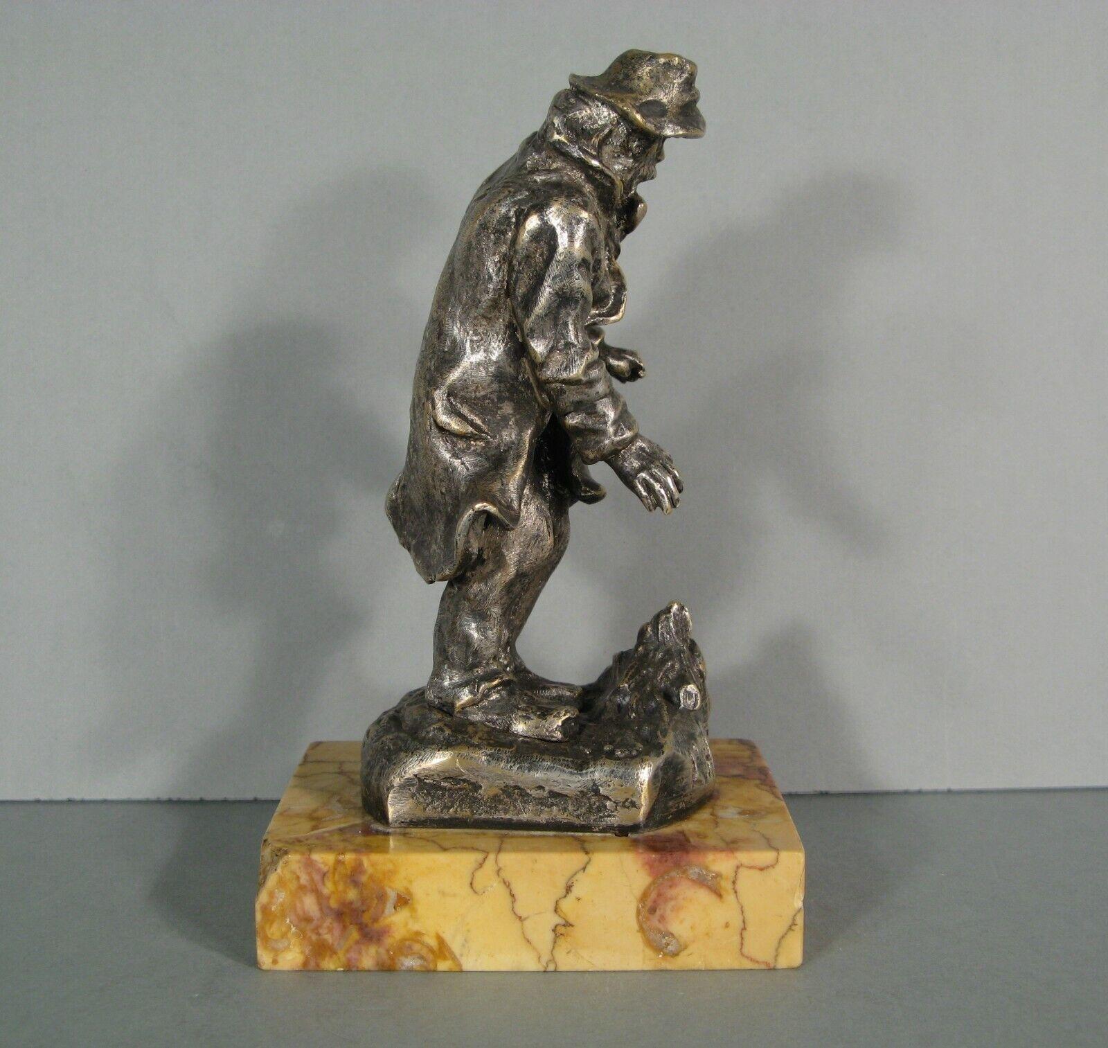 Allegorie der Winterbronze-Skulptur eines Vagabonds von Anonymous – 1Y218 (19. Jahrhundert)