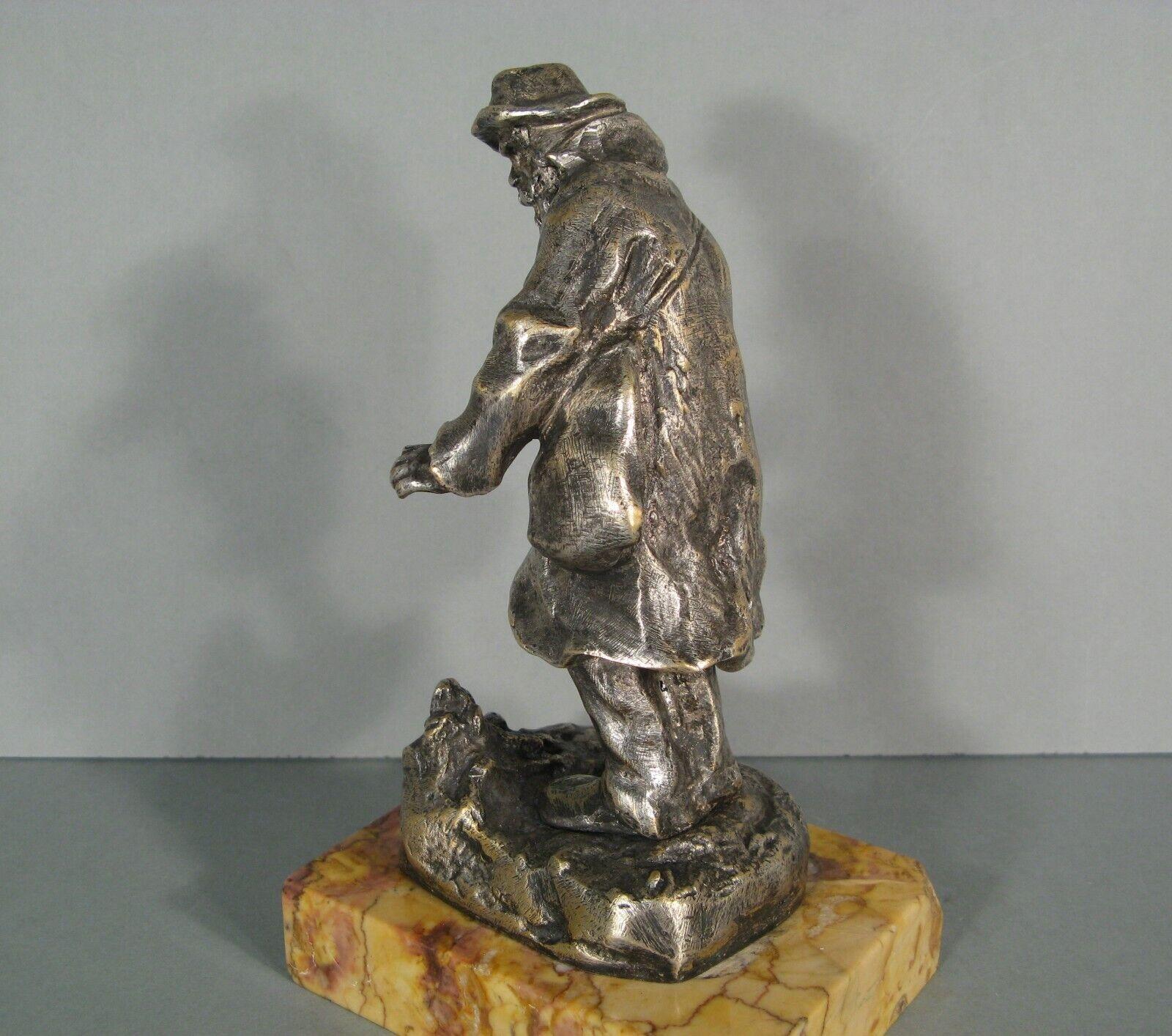 Allegorie der Winterbronze-Skulptur eines Vagabonds von Anonymous – 1Y218 1