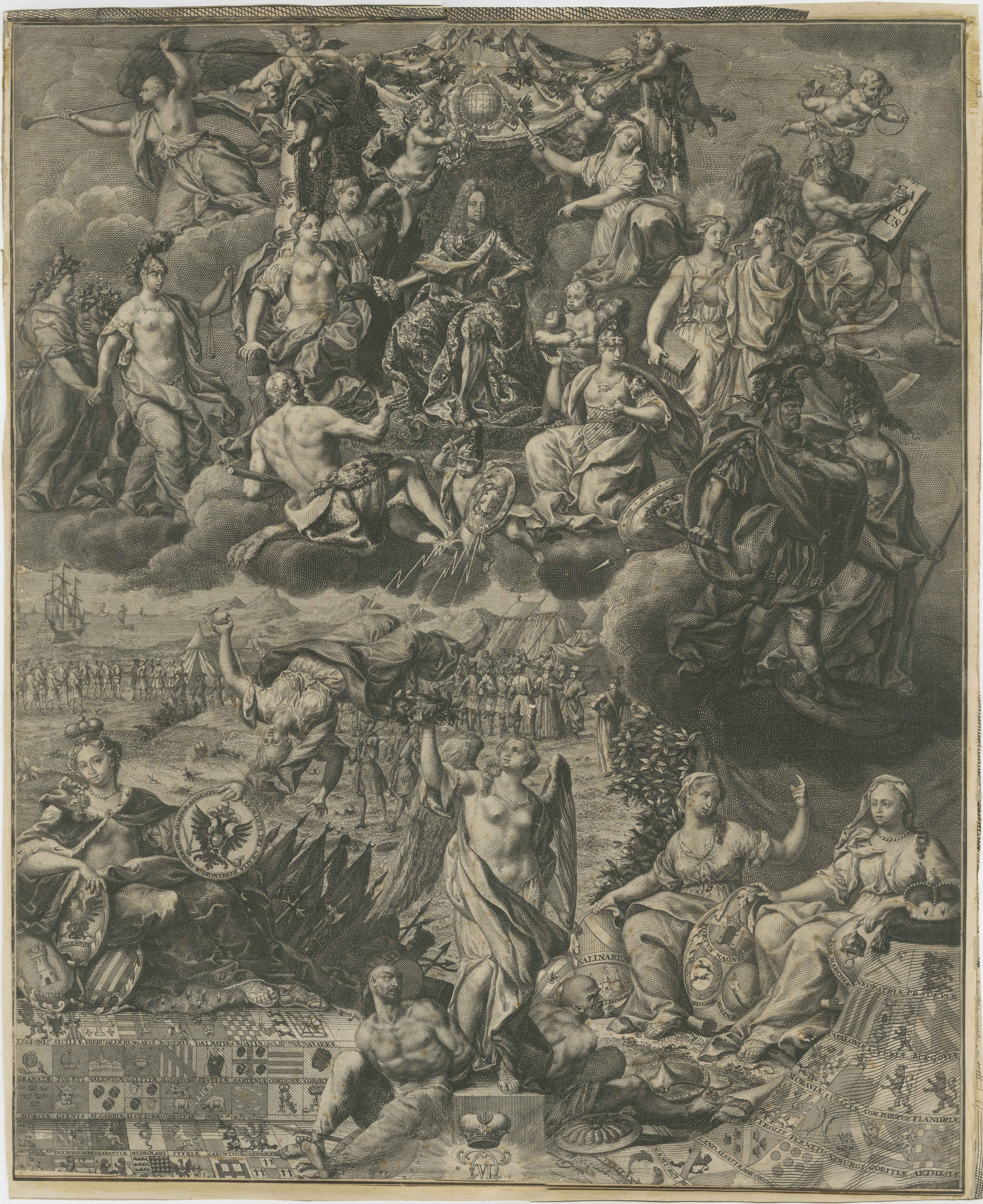 Allegory on the Reign of Habsburg Emperor Charles VI, Holy Roman Emperor, c.1720