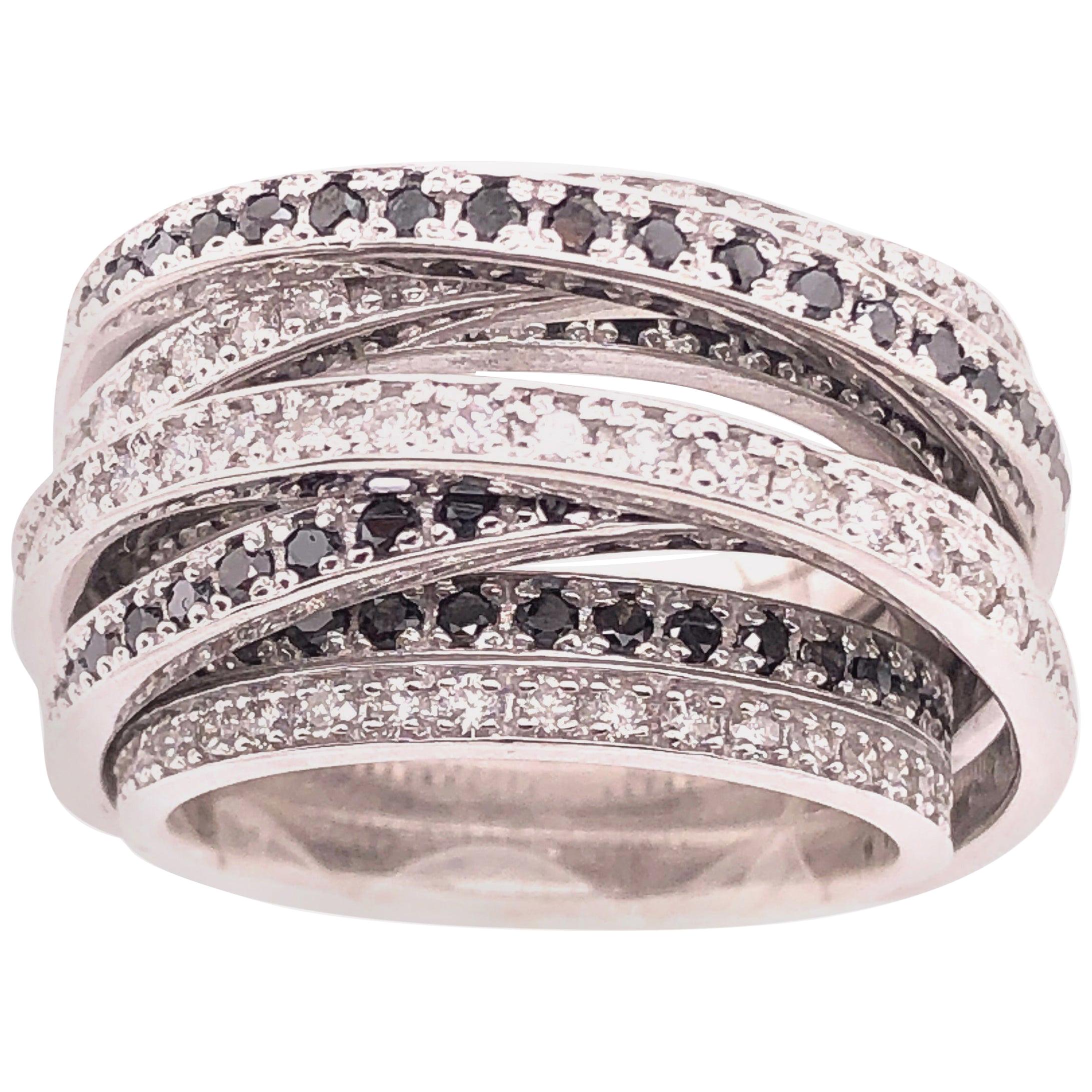 Allegra de Grisogono White and Colored Enhanced Black Diamond Ring