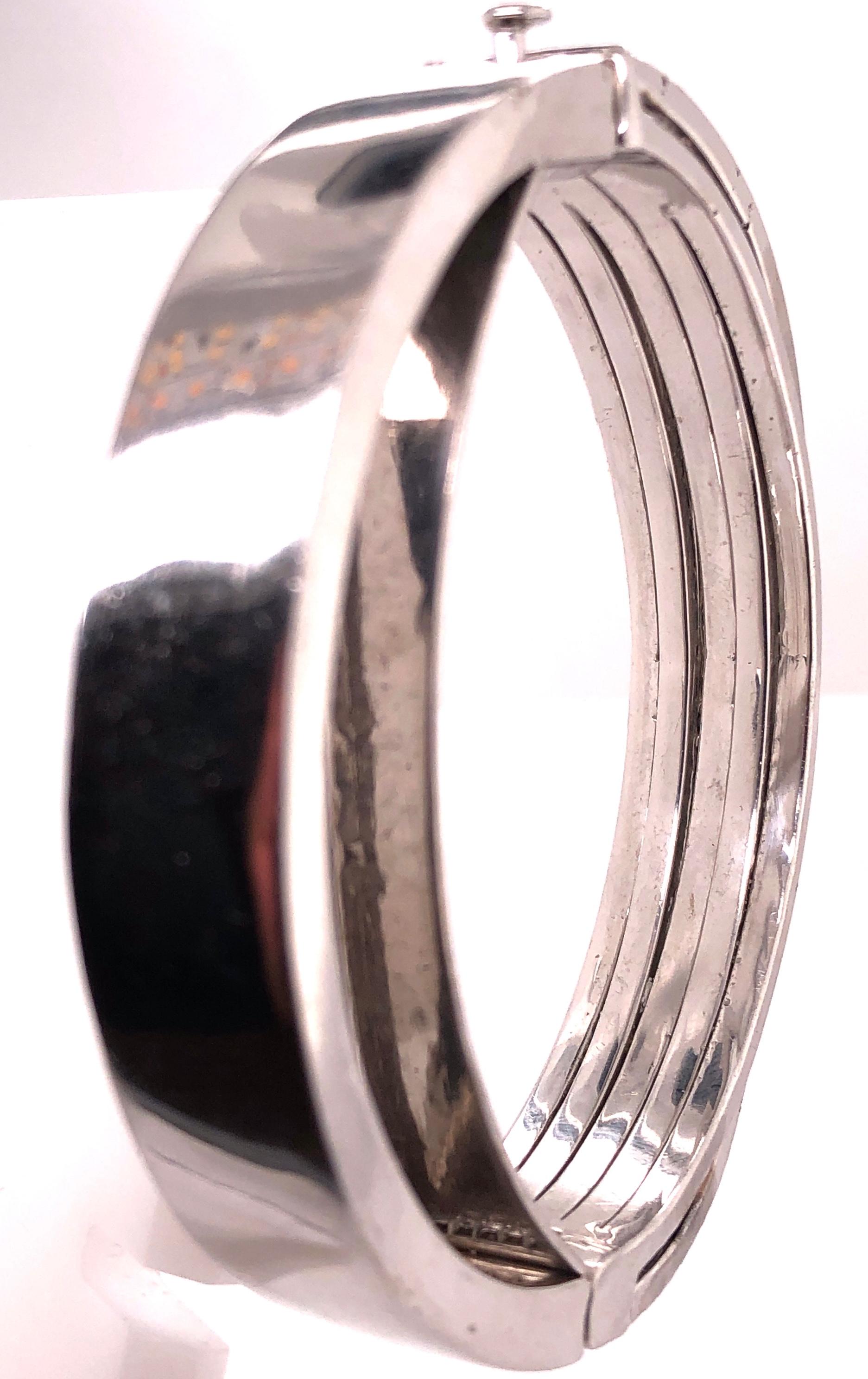 Bracelet jonc de style Allegra de Grisogono en or 14 carats avec diamants blancs et noirs de couleur en vente 4