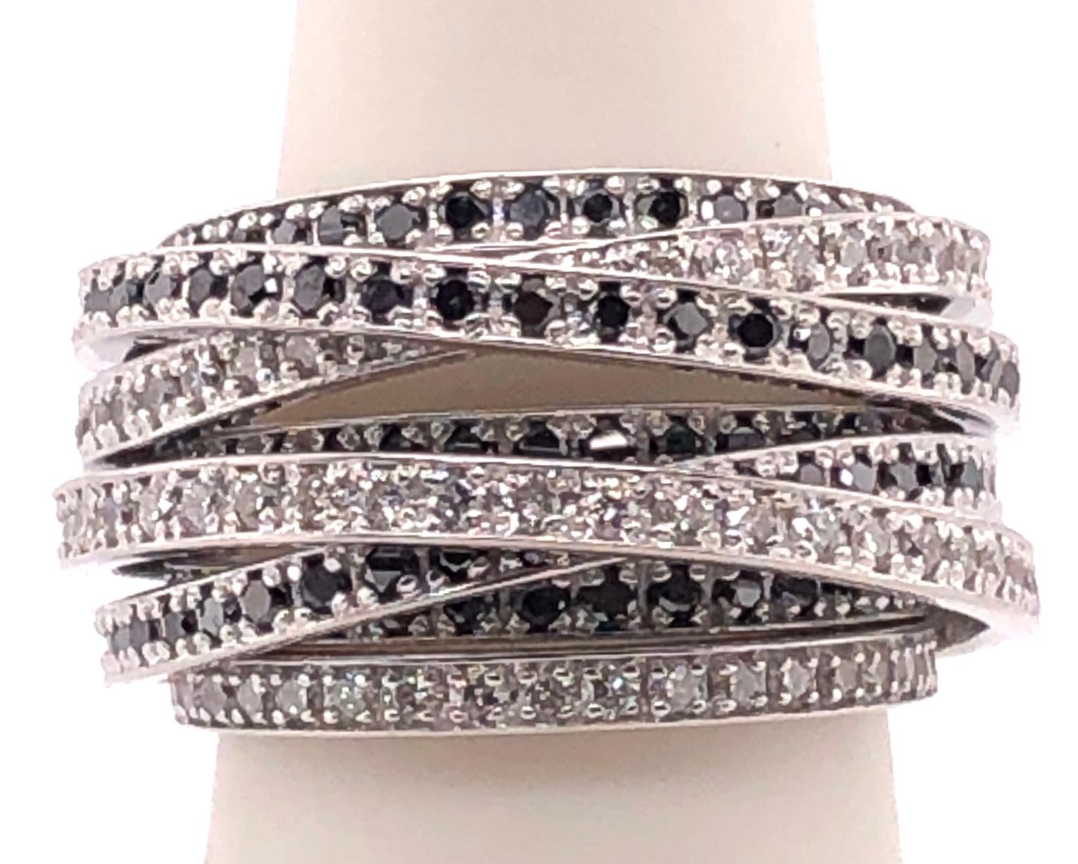 Allegra de Grisogono Weißer und farbig verzierter schwarzer Diamantring für Damen oder Herren im Angebot