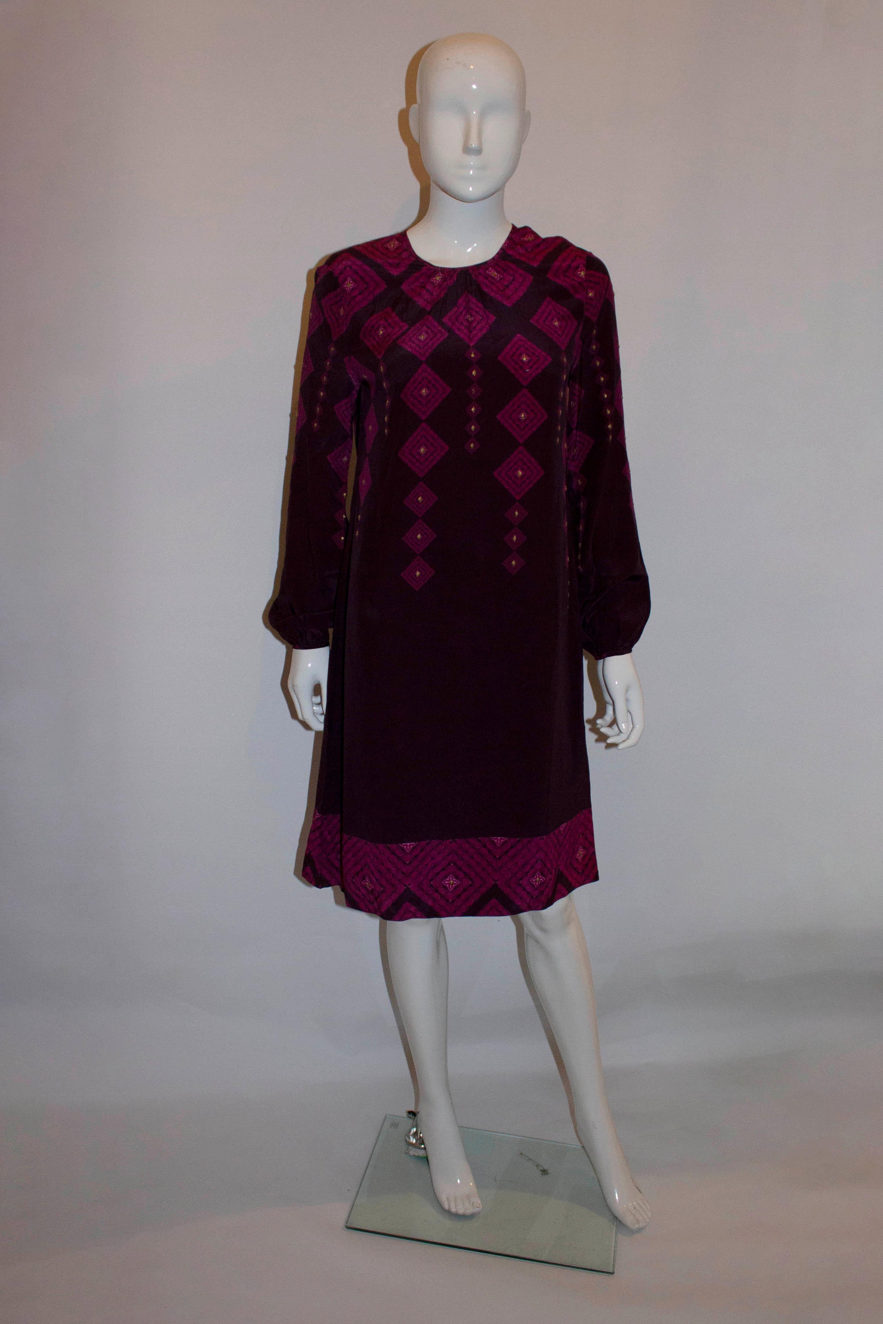 Allegra Hicks Limitierte Range Lila Seidenkleid Damen im Angebot