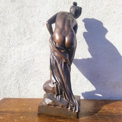 Allegrain - Barbedienne, Venus At The Bath, Signed Bronze, 19th Century