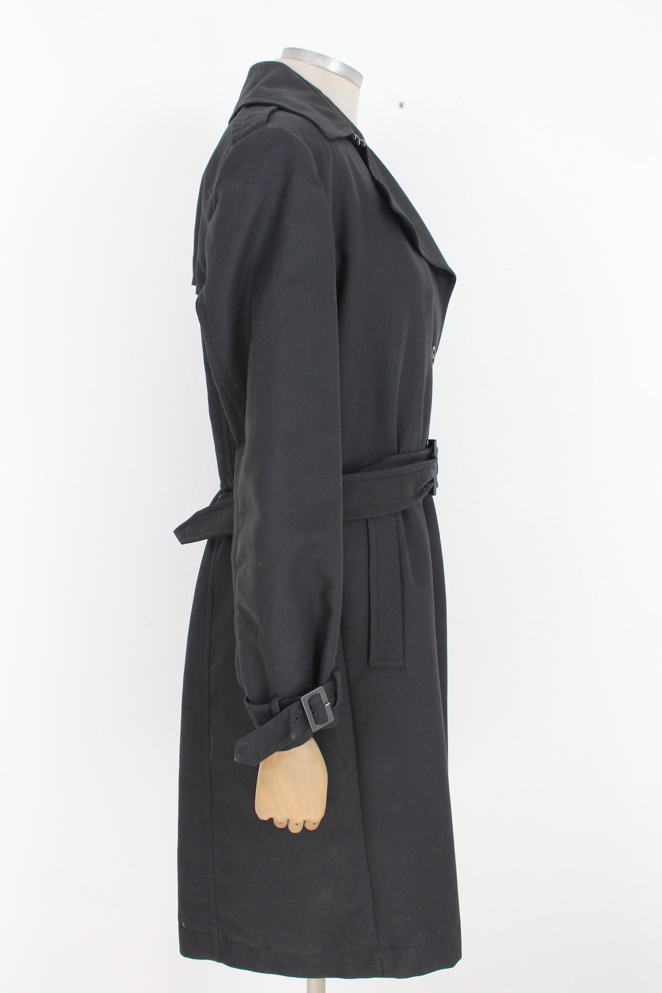 Allegri Black Classic Trench Coat In Excellent Condition For Sale In Brindisi, Bt