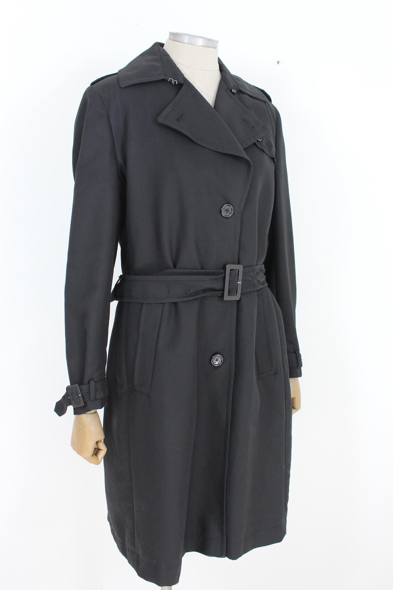 Women's Allegri Black Classic Trench Coat For Sale
