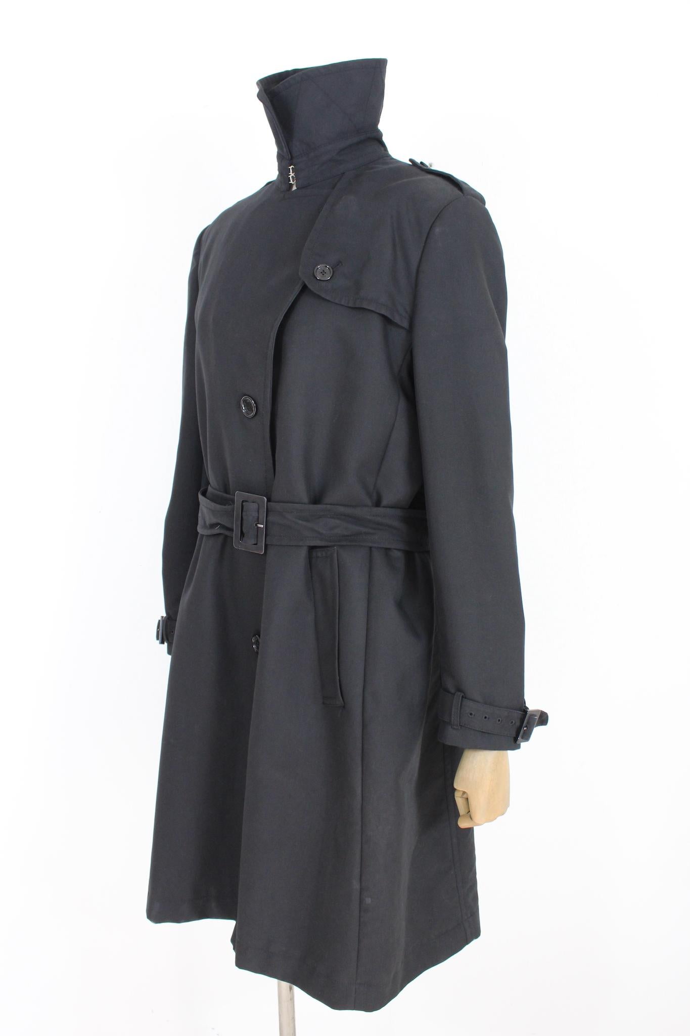 Allegri Black Classic Trench Coat For Sale 1