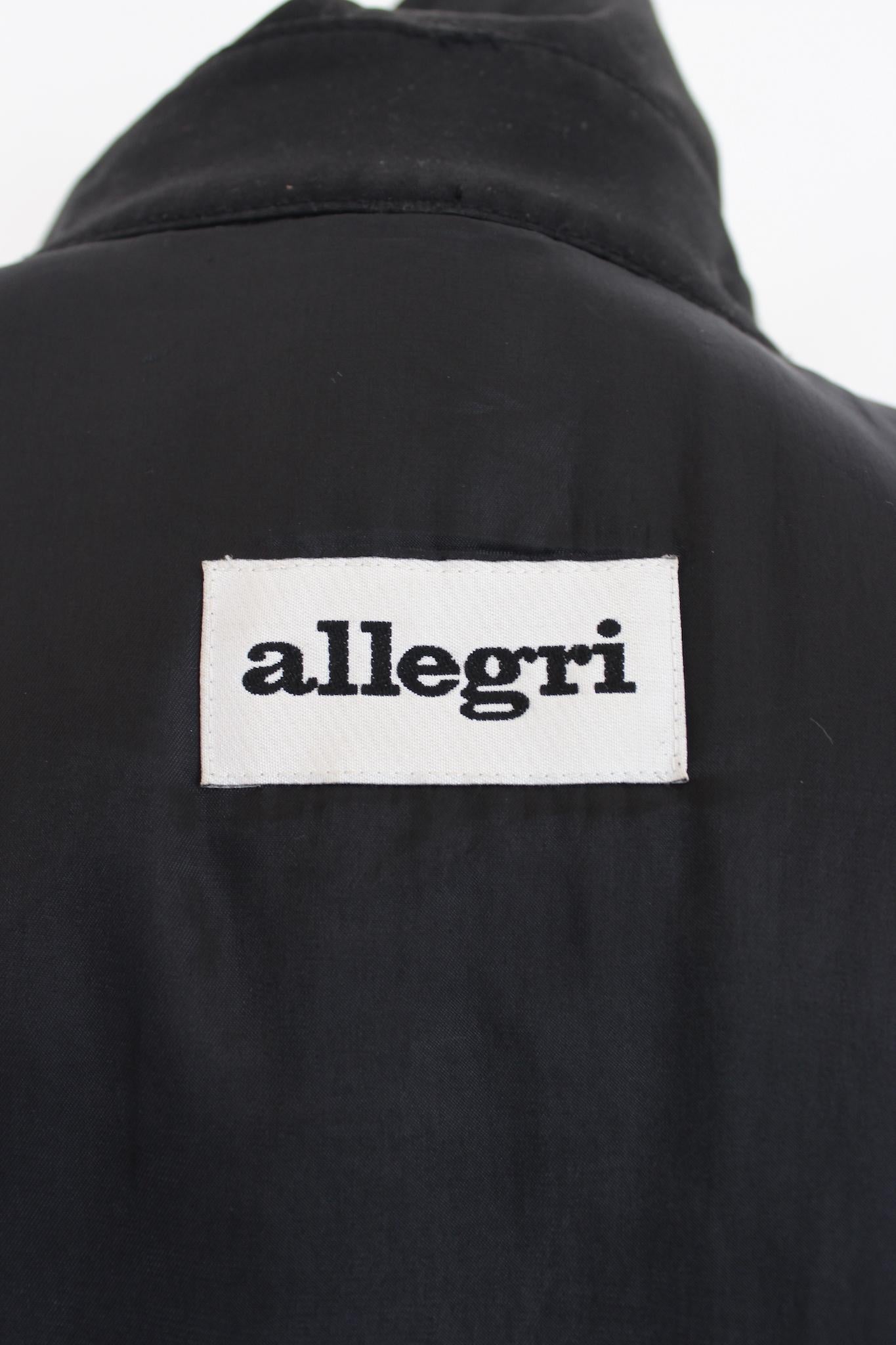 Allegri Black Classic Trench Coat For Sale 3
