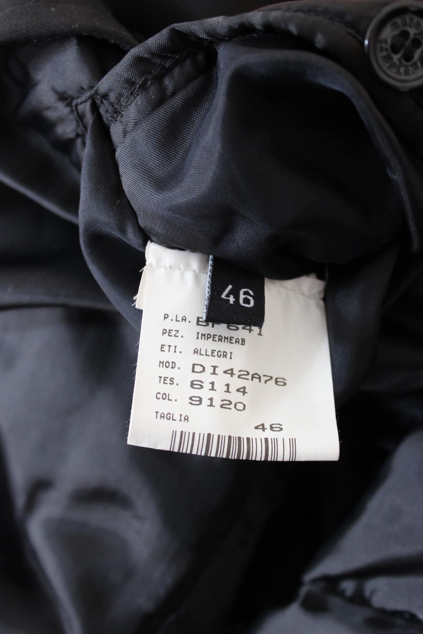 Allegri Black Classic Trench Coat For Sale 4