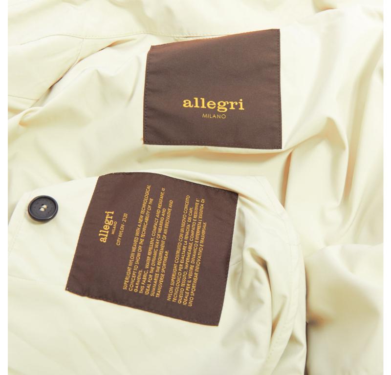 ALLEGRI City Nylon beige packable superlight black buttons coat IT48 M For Sale 5
