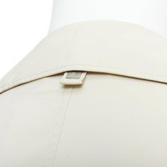 ALLEGRI City Nylon beige manteau super léger à boutons noirs IT48 M