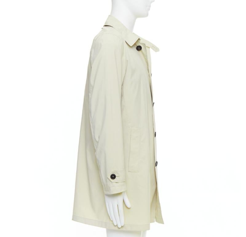 Men's ALLEGRI City Nylon beige packable superlight black buttons coat IT48 M For Sale