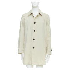 ALLEGRI City Nylon beige manteau super léger à boutons noirs IT48 M