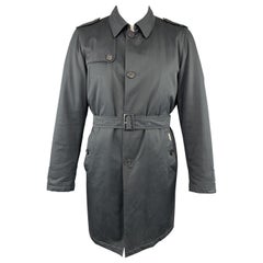 ALLEGRI Navy Nylon Belted Removable Liner Belted Trenchcoat