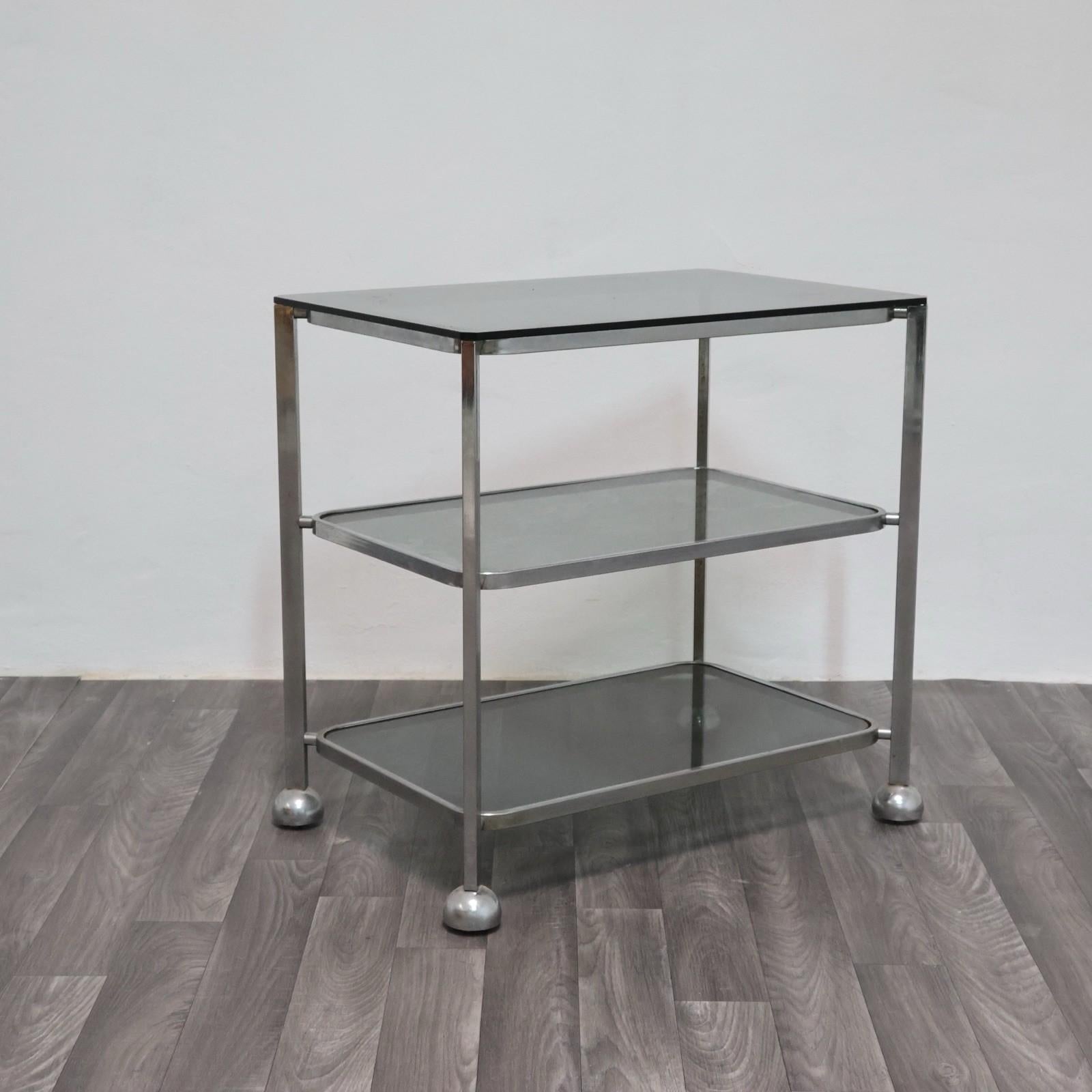 Acier Allegri Parma Carrellino Multi Ripiano Vintage Design Anni '70 Modernariato en vente