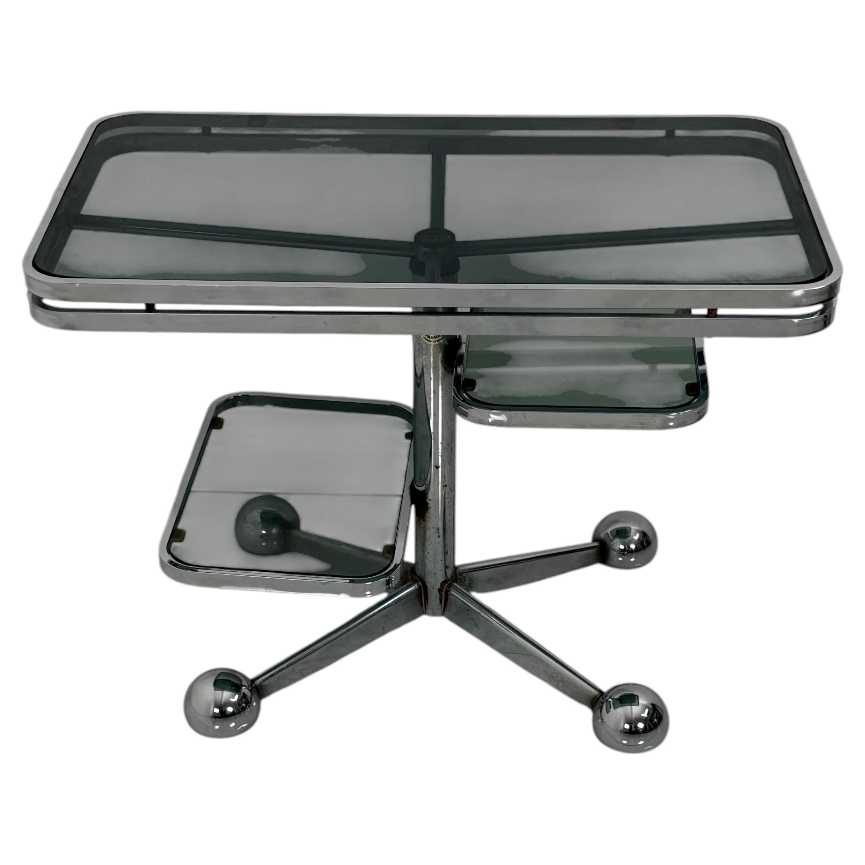 "Allegri Parma" coffee table with wheels, 1970s For Sale