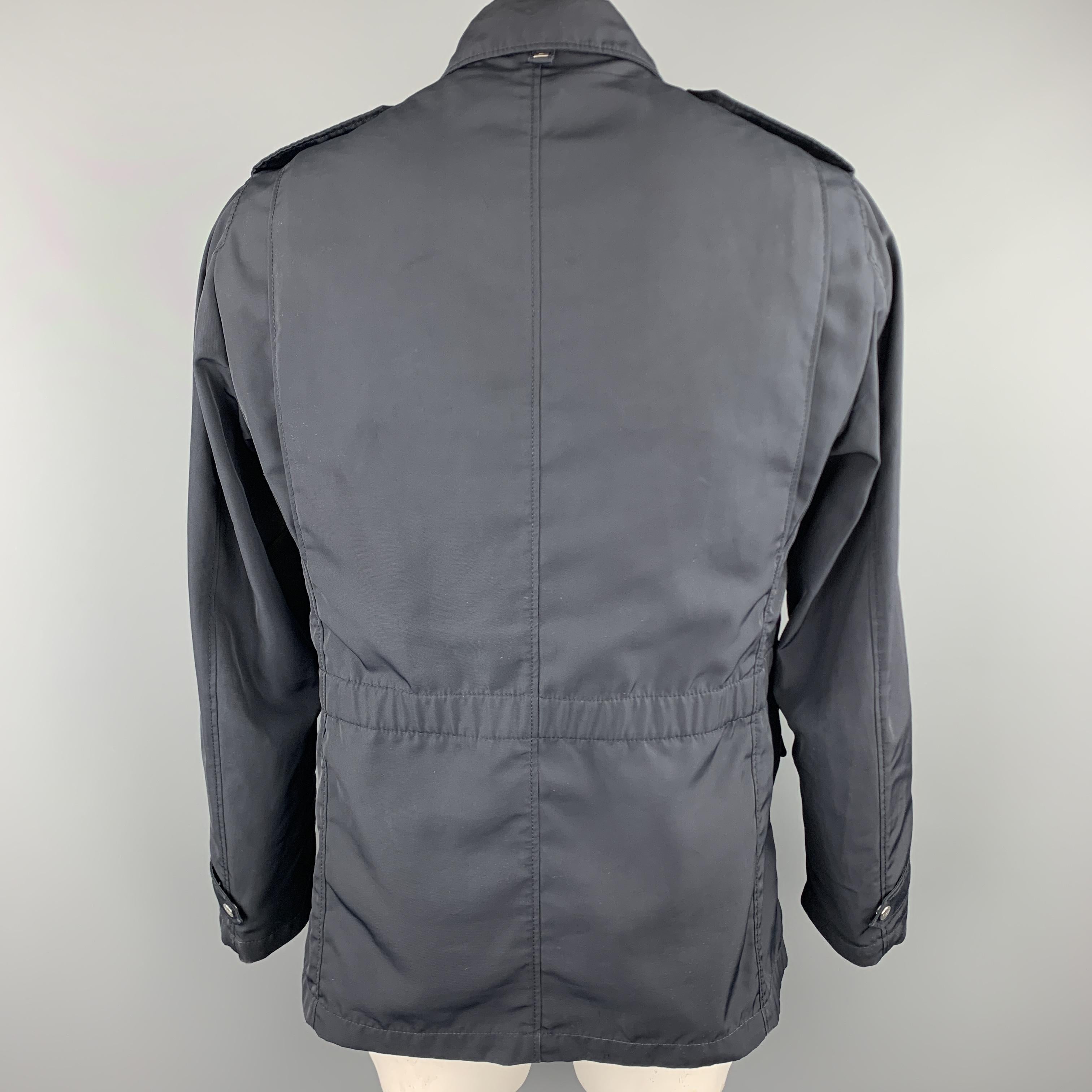 Men's ALLEGRI Size XL Navy Hidden Zip Snap Pocket Rain Jacket