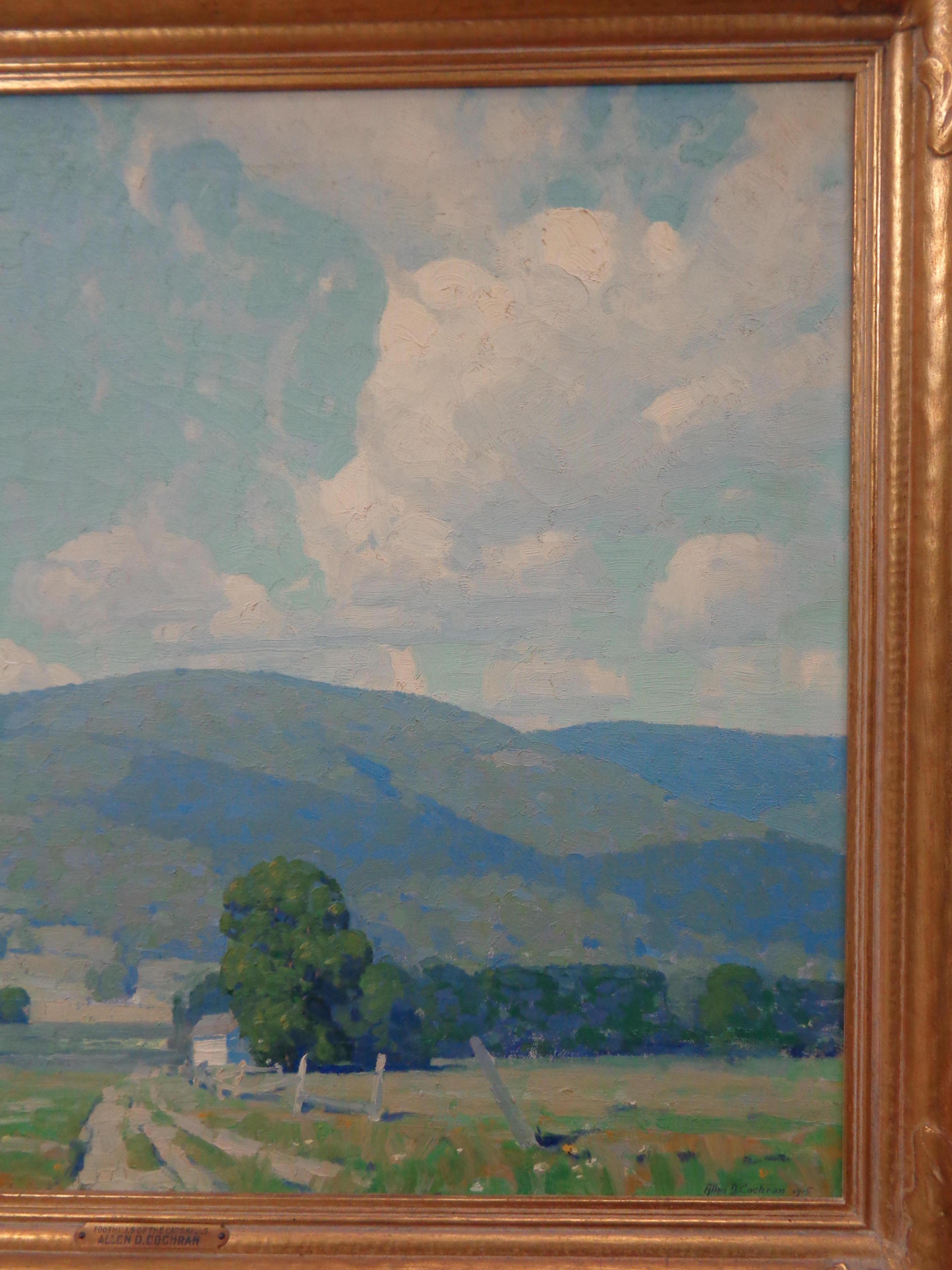 Artista impresionista estadounidense Allen Dean Cochran Pintura al óleo Catskills de verano en venta 3