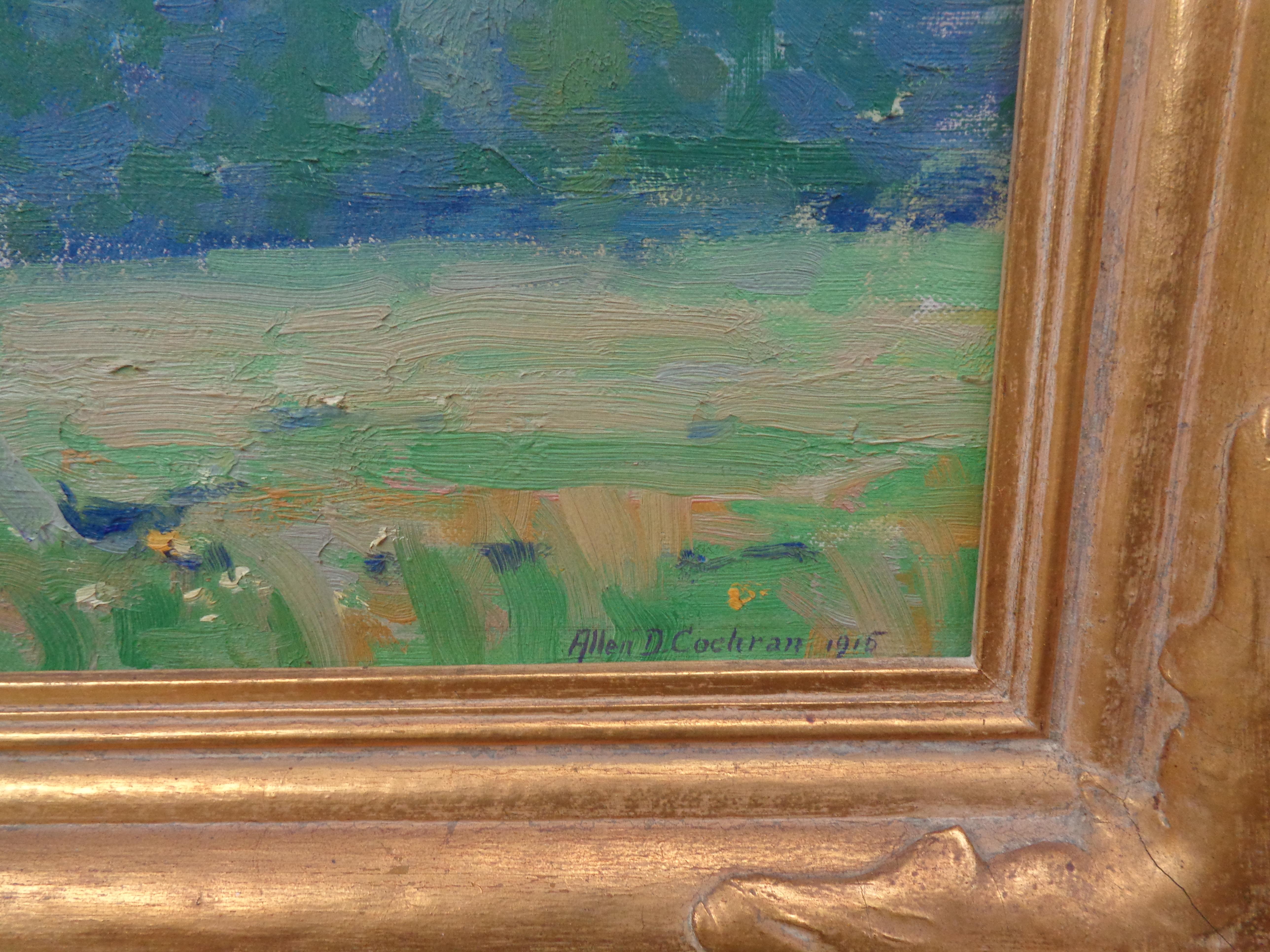 Artista impresionista estadounidense Allen Dean Cochran Pintura al óleo Catskills de verano en venta 4