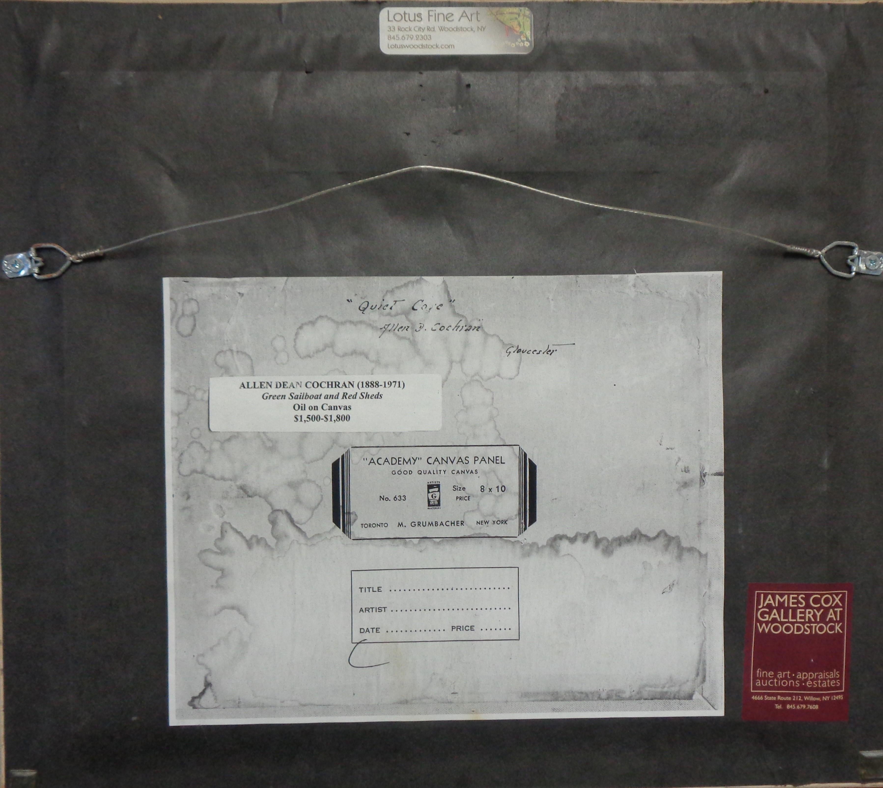 Impressionistisches Ölgemälde einer Marine, Allen D. Cochran Salmagundi Club Gloucester, Salmagundi (Braun), Landscape Painting, von Allen Dean Cochran