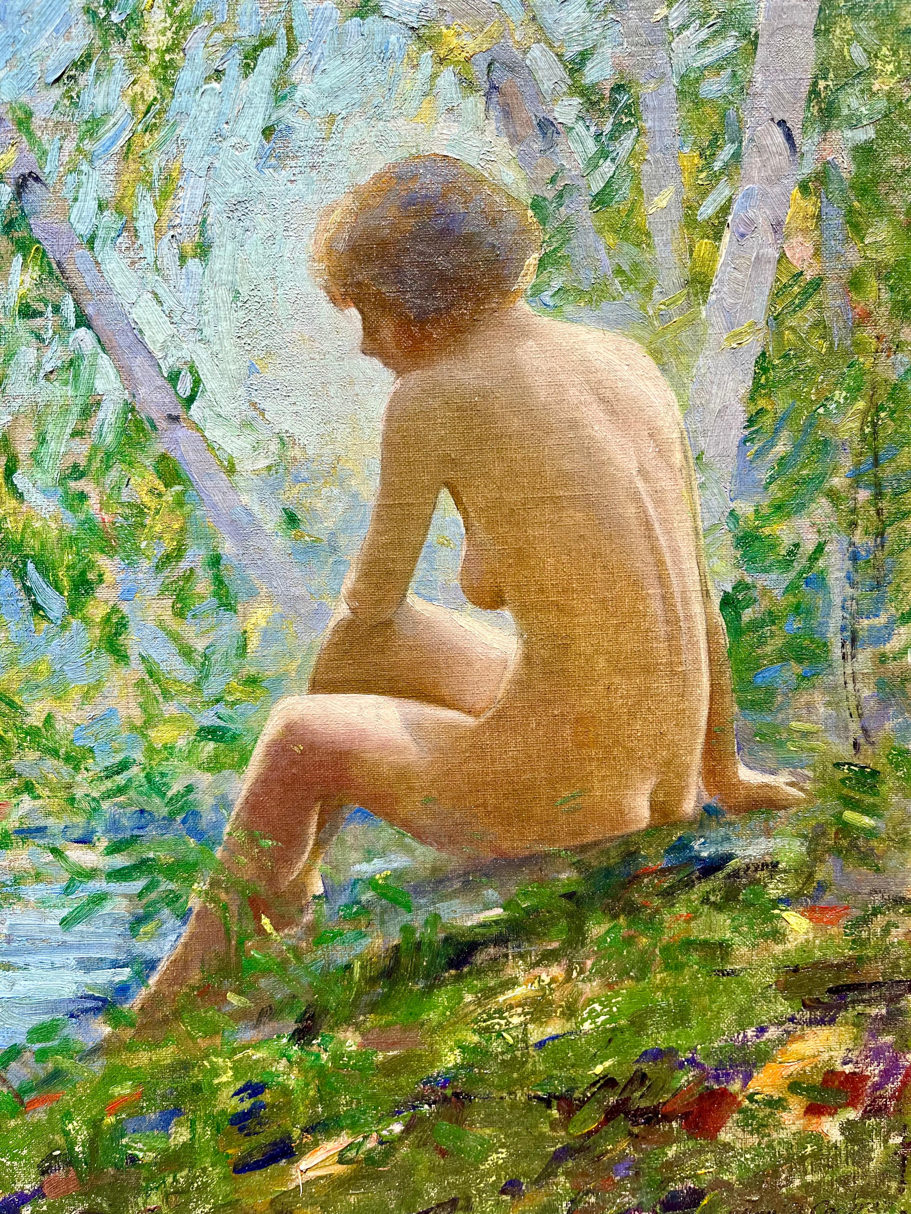 Donna nuda lungo il ruscello in vendita 1