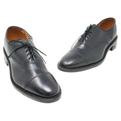 Allen Edmonds Chaussures Oxford D en cuir noir Park Avenue faites sur-mesure