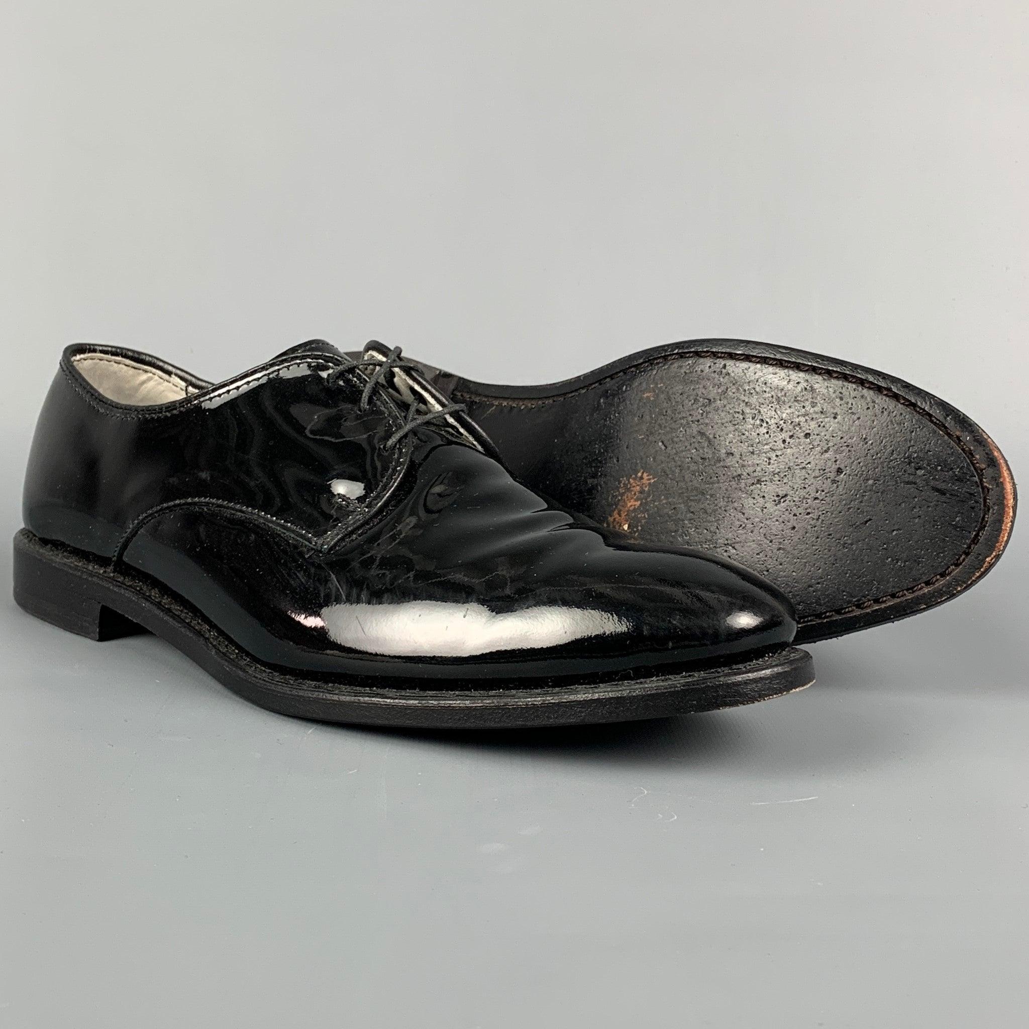ALLEN EDMONDS Mayfair Size 9 Black Leather Lace Up Shoes In Good Condition For Sale In San Francisco, CA