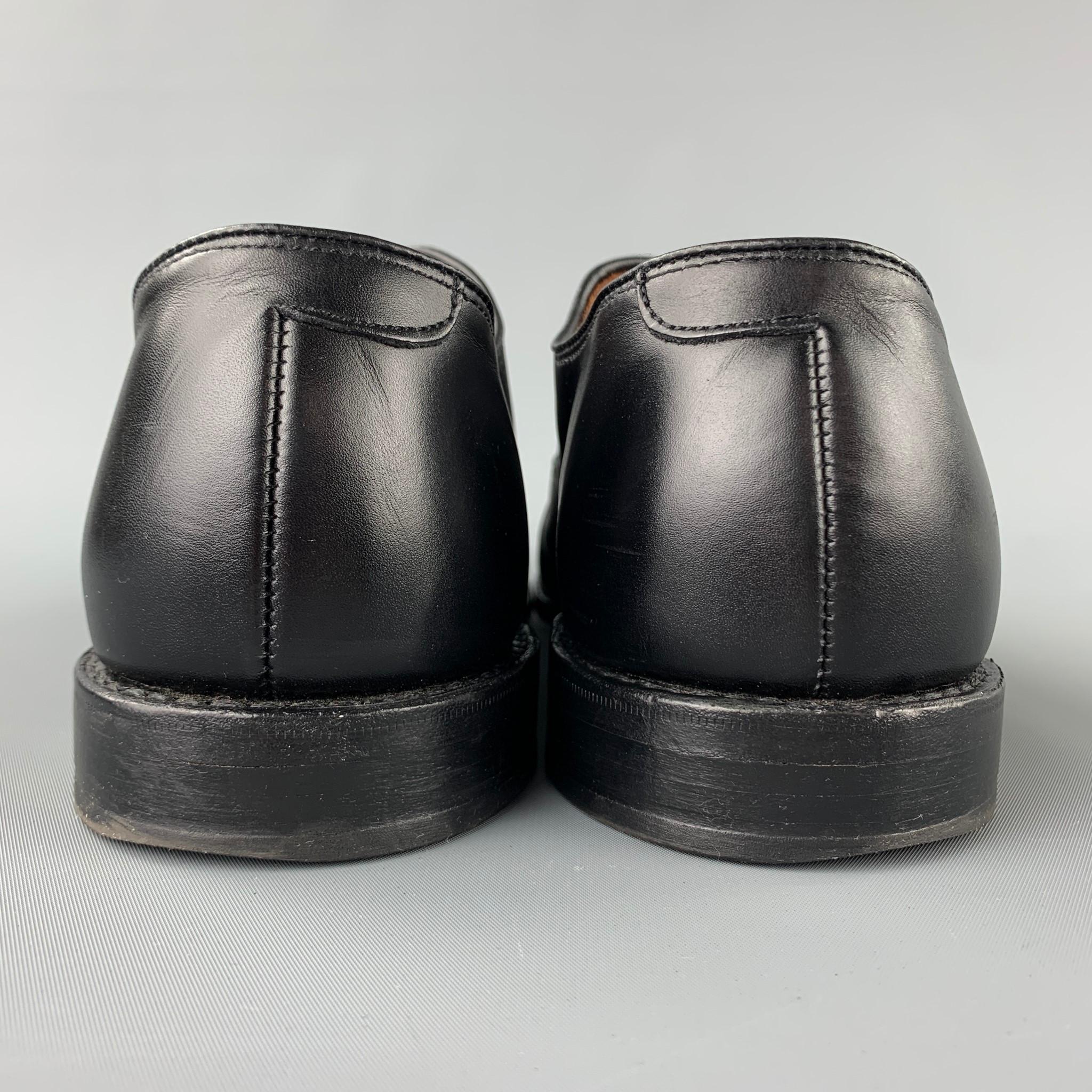 ALLEN EDMONDS Park Avenue Size 11.5 Black Leather Cap Toe Lace Up Shoes In Good Condition In San Francisco, CA