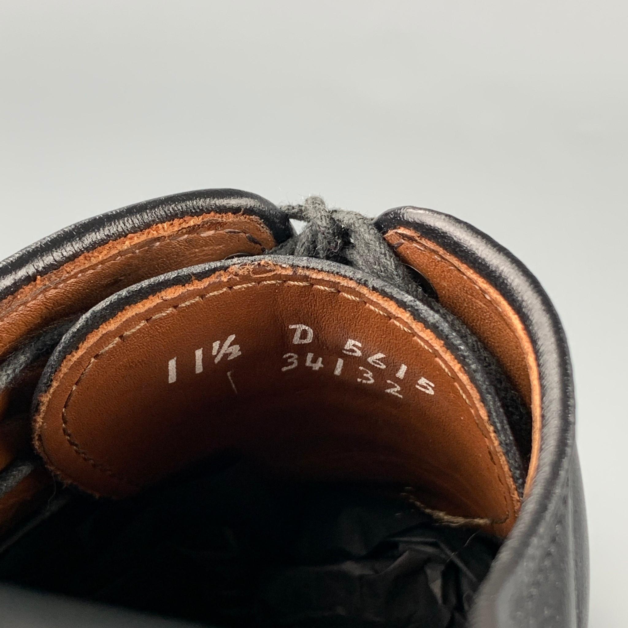 ALLEN EDMONDS Park Avenue Size 11.5 Black Leather Cap Toe Lace Up Shoes 1