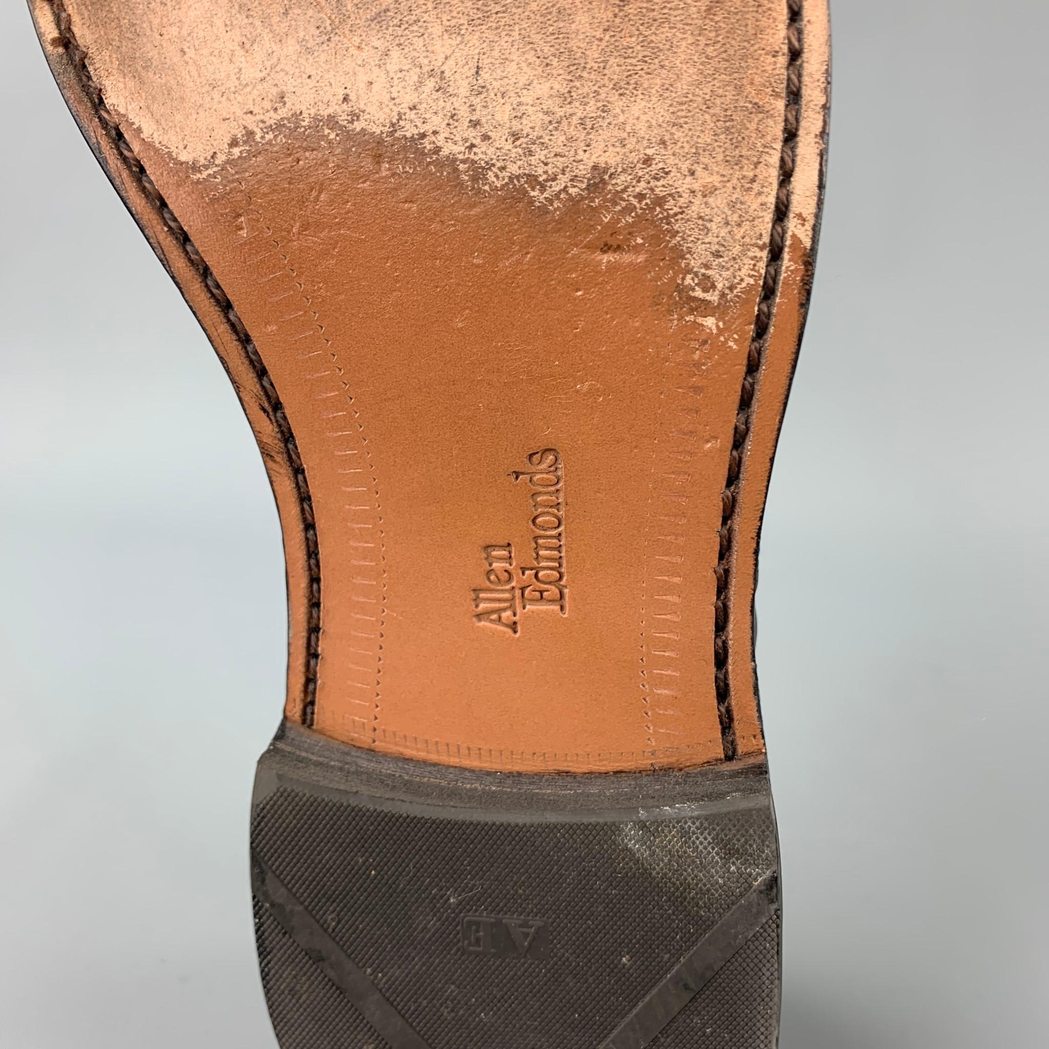 ALLEN EDMONDS Park Avenue Size 11.5 Black Leather Cap Toe Lace Up Shoes 2