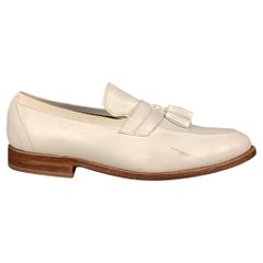 ALLEN EDMONDS Size 10.5 White Leather Tassels Loafers