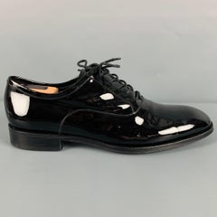 ALLEN EDMONDS Size 11 Black Patent Leather Lace-Up Shoes