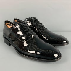 ALLEN EDMONDS Size 11 Black Patent Leather Lace-Up Shoes