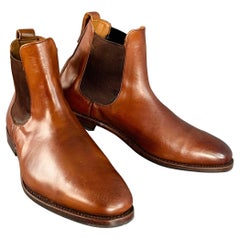 ALLEN EDMONDS Size 11 Liverpool Brown Leather Ankle Chelsea Boots