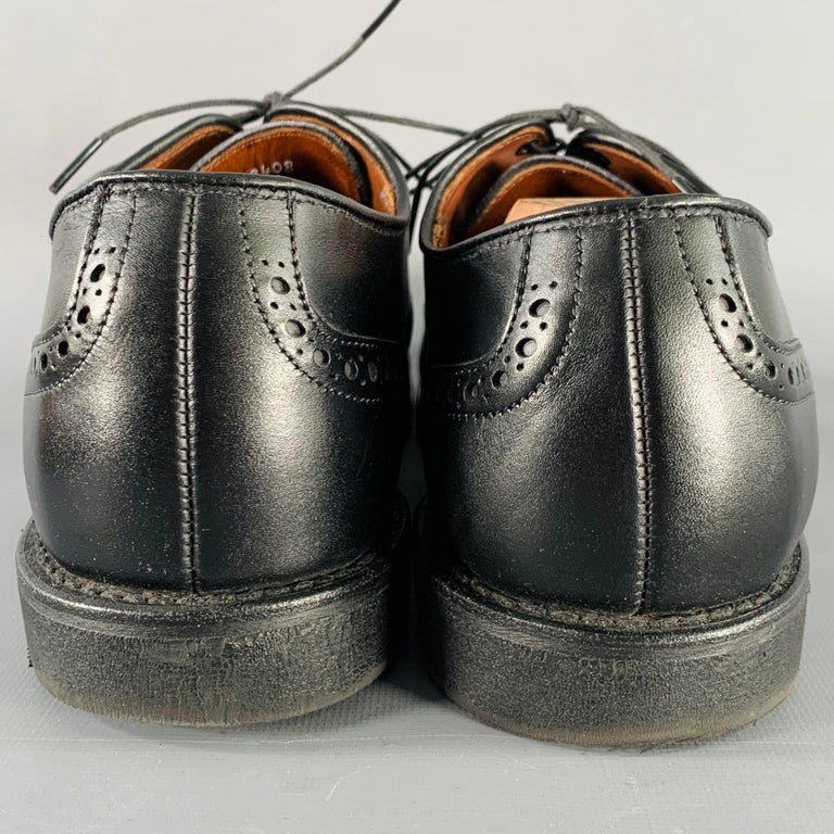 ALLEN EDMONDS Size 12 Black Perforated Leather Cap Toe Lace-Up Shoes ALLEN EDMONDS Size 12 Black Perforated Leather Cap Toe Lace  main image 2