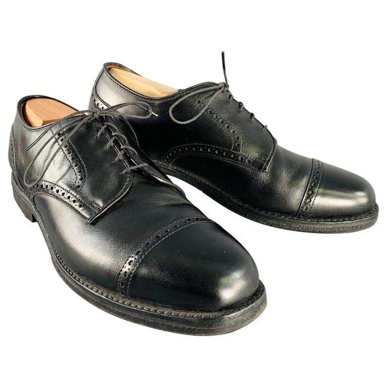 ALLEN EDMONDS Size 12 Black Perforated Leather Cap Toe Lace-Up Shoes For Sale at 1stDibs ALLEN EDMONDS Size 12 Black Perforated Leather Cap Toe Lace-Up Shoes For Sale at 1stDibs
