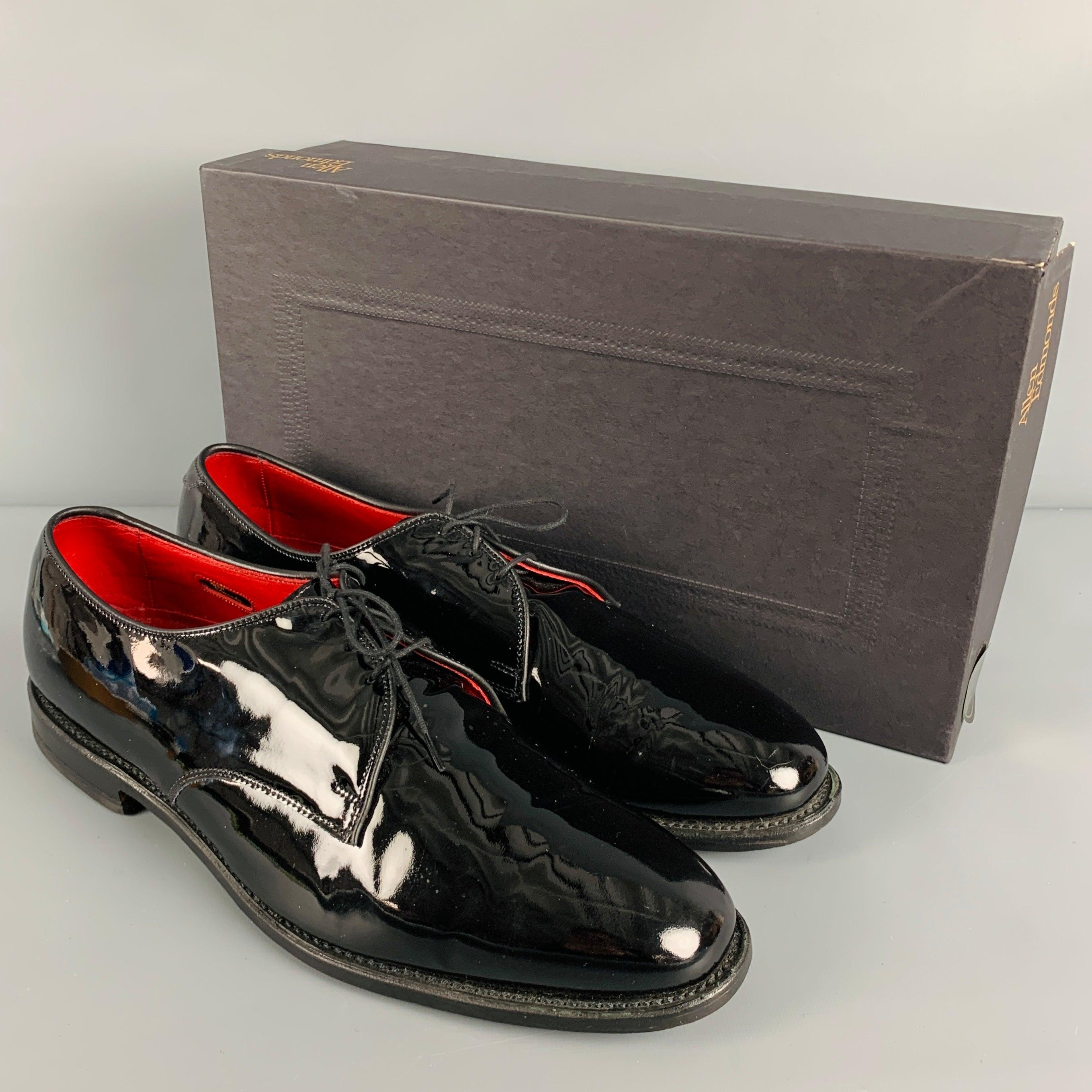 ALLEN EDMONDS Size 13 Black Patent Leather Lace-Up Shoes For Sale 6