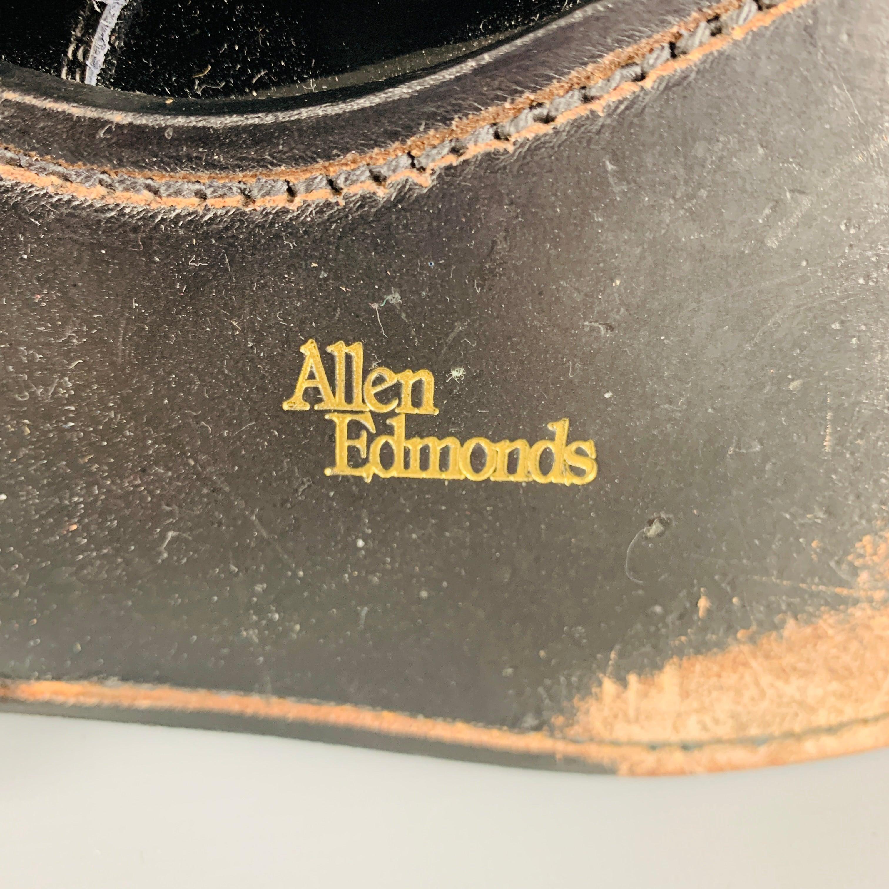 ALLEN EDMONDS Size 13 Black Patent Leather Lace-Up Shoes For Sale 3