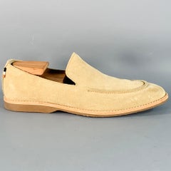 ALLEN EDMONDS Size 13 Denali Beige Vegetable Tanned Suede Crepe Sole Slip On Venetian Loafers