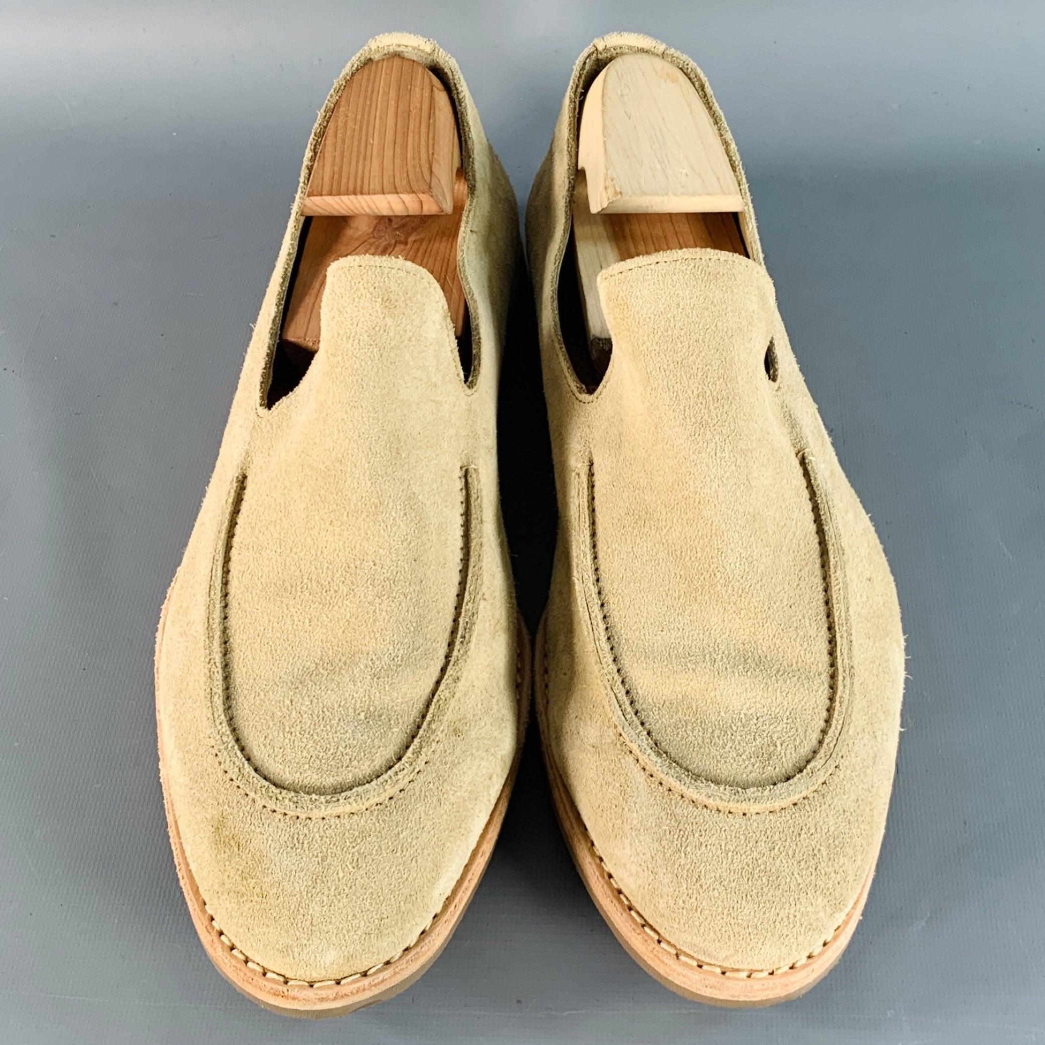 ALLEN EDMONDS Mocasines venecianos con suela de crepé de ante de curtido vegetal beige Denali talla 13 en Bueno estado para la venta en San Francisco, CA