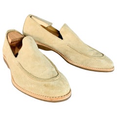 ALLEN EDMONDS Size 13 Denali Beige Vegetable Tanned Suede Crepe Sole Slip On Venetian Loafers