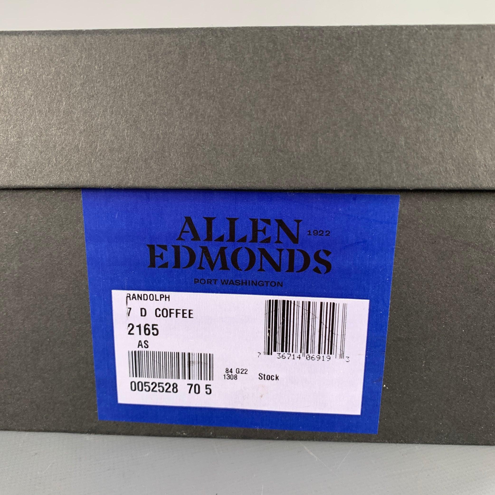 ALLEN EDMONDS Size 7 Randolph Brown Leather Penny Loafers For Sale 6