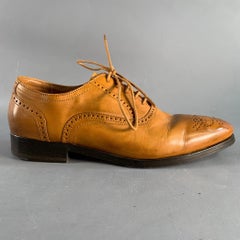 ALLEN EDMONDS Taglia 7 Tan Pelle Traforata Oxford Lace Up Scarpe