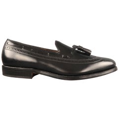 ALLEN EDMONDS Size 9.5 Manchester Black Wingtip Leather Tassel Loafers