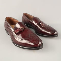 ALLEN EDMONDS Size 9.5 Manchester Brown Leather Slip On Loafers